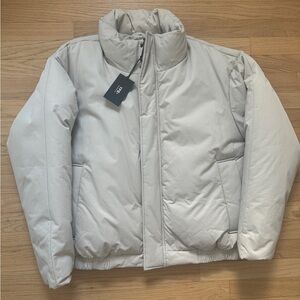 Men's A&F White Puffer Jacket
